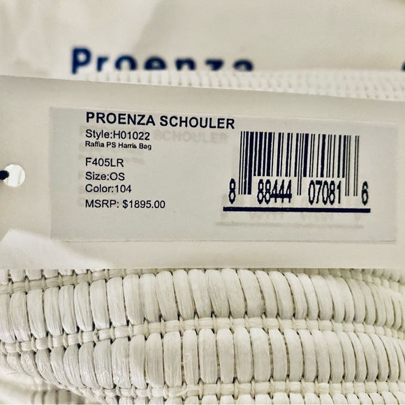 NWT Proenza Schouler Raffia Harris Bag in White - Picture 9 of 9